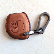 Leather Key Cover for Suzuki Swift, Dzire, Ertiga, Baleno, Celerio, WagonR, Ritz, Brezza, Scross, Alto, Fronx, XL6, Ciaz, Grand Vitara, Jimny, Alto K10, S Presso, Ignis | 2 Button Key
