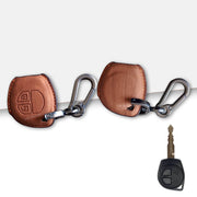 Leather Key Cover for Suzuki Swift, Dzire, Ertiga, Baleno, Celerio, WagonR, Ritz, Brezza, Scross, Alto, Fronx, XL6, Ciaz, Grand Vitara, Jimny, Alto K10, S Presso, Ignis | 2 Button Key