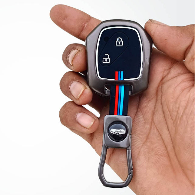 Metal Silicon Key Cover Compatible with Accord, City, Civic, Brio, Mobilio, Jazz | 2 Button Remote Key