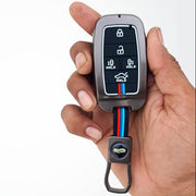 Metal Silicon Car Key Cover Compatible With Kia Carnival | 5 Button Smart Key