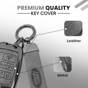 Metal Leather key cover for Land Rover Compatibility Range Rover, Jaguar