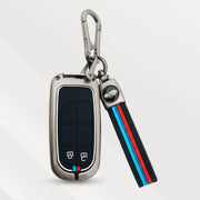 Metal Silicone Key Cover with Belt for Jeep Compass | 2 Button Smart Key