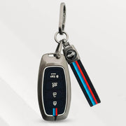 Metal Silicone Key Cover with Belt for Compatible with New Verna (2022) | 4 Button Smart Key