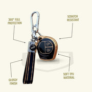 TPU Key Cover with Belt Suzuki Swift, Dzire, Ertiga, Baleno, Celerio, WagonR, Ritz, Brezza, Scross, Alto, Fronx, XL6, Ciaz, Grand Vitara, Jimny, Alto K10, S Presso, Ignis |for Toyoto Rumion, Hyryder, Urben Cruiser, Galanza | 2 Button Key