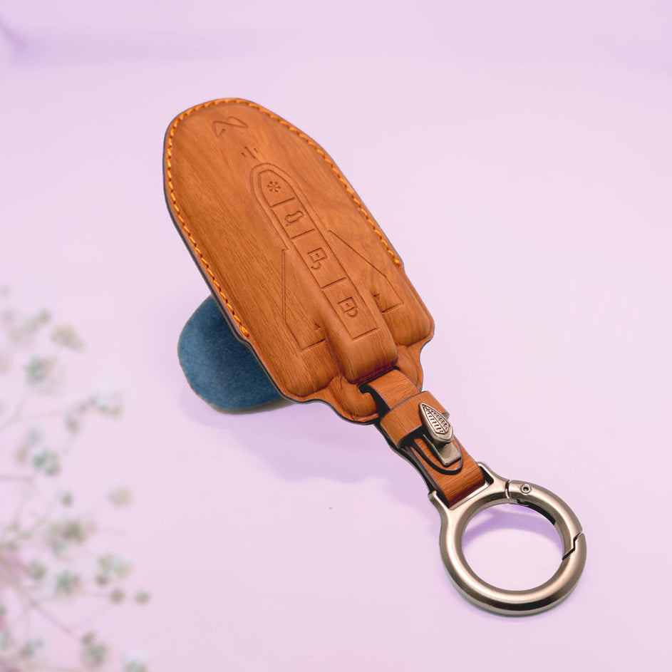 Leather Key Cover Compatible With BE 6,XEV 9e | Smart Key Cover