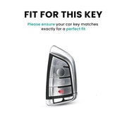 METAL LEATHER KEY COVER FOR BMW GT – SERIES | X SERIES | 5 SERIES | M – SERIES | 3 SERIES |7 SERIES OF 4 BUTTON CAR KEY COVER