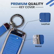 Metal Leather key cover for Land Rover Compatibility Range Rover, Jaguar