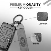Metal Leather key cover for Land Rover Compatibility Range Rover, Jaguar