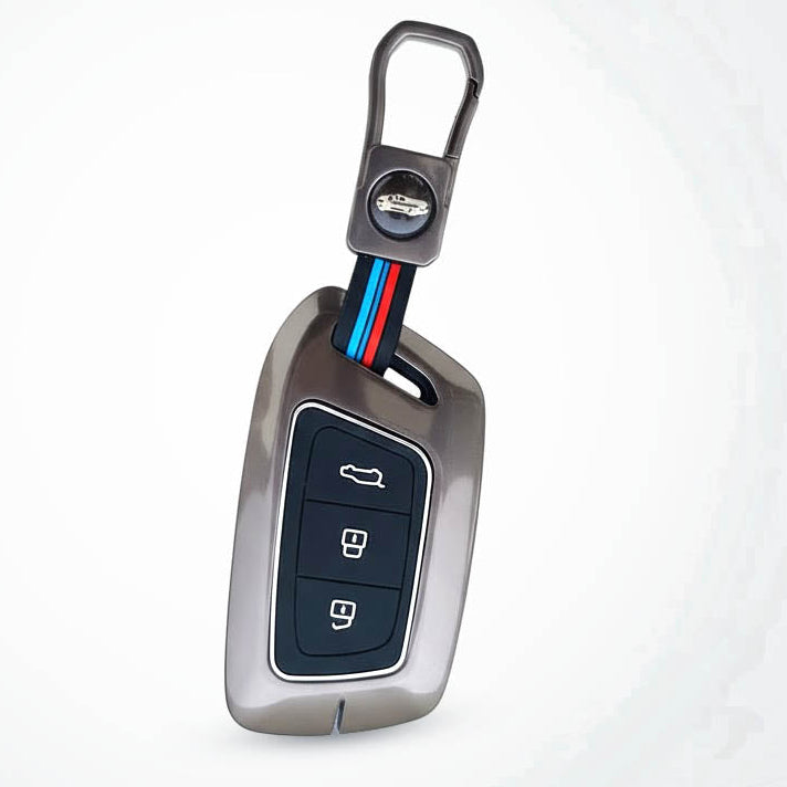 Metal Silicon Car Key Cover For MG Hector | 3 Button Smart Key