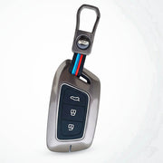 Metal Silicon Car Key Cover For MG Hector | 3 Button Smart Key