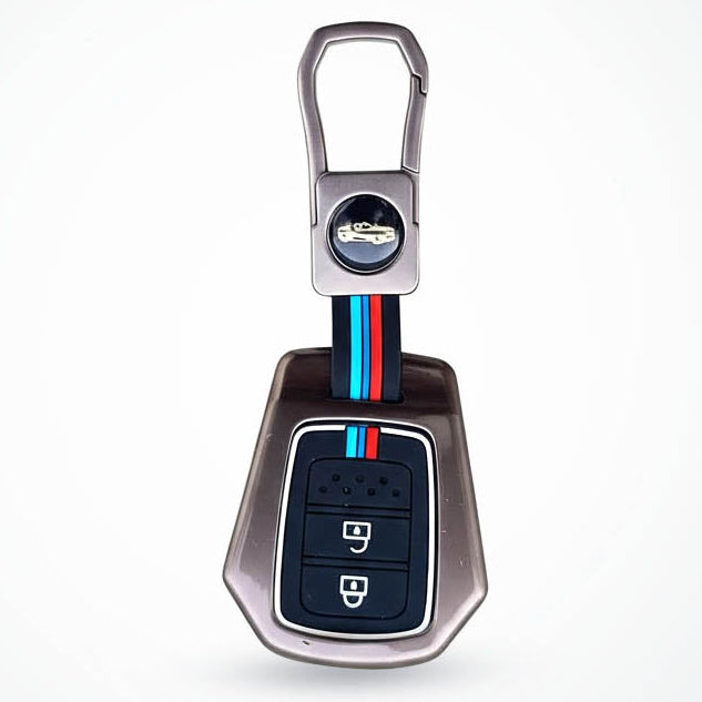 Metal Silicon Car Key Cover Compatible with Honda IV-TEC City, Jazz,  WR-V, Amaze 2014 + | 2 Button