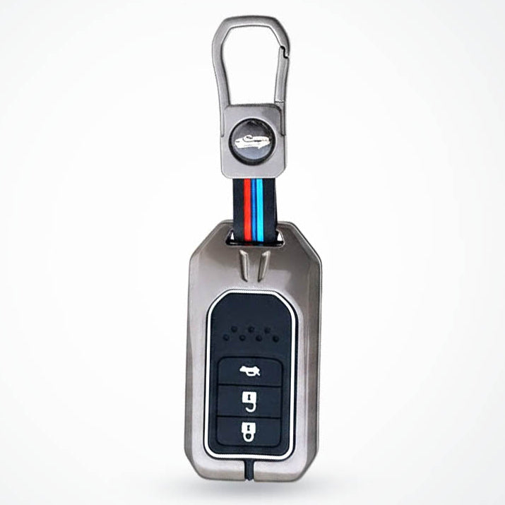 Metal Silicon Key Cover Compatible with Accord, Amaze, Jazz, CR-V,  WR-V | 3 Button Smart Key