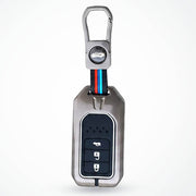 Metal Silicon Key Cover Compatible with Accord, Amaze, Jazz, CR-V,  WR-V | 3 Button Smart Key
