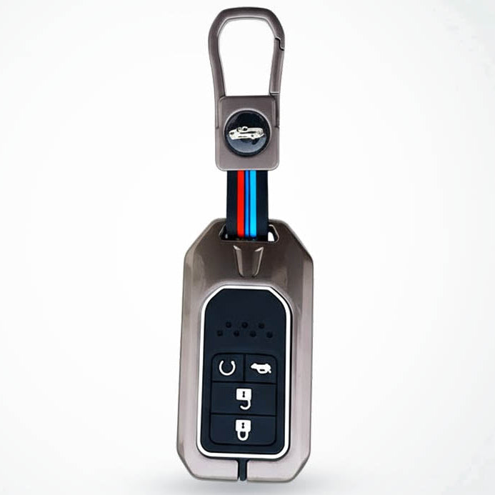 Metal Silicon Key Cover Compatible with New Honda Civic, New Honda Amaze, New Honda City