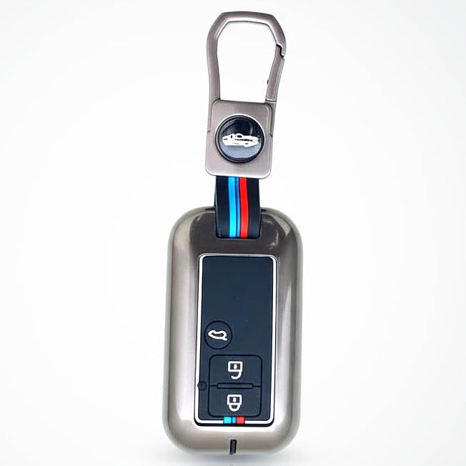 Metal Silicon Key Cover for Suzuki Ertiga, Swift, Dzire, Baleno, Ignis, XL6, Franzo, Celerio, Ciaz, Brezza, Jimny   | 3 Button Smart Key