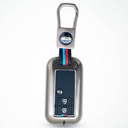 Metal Silicon Key Cover for Suzuki Ertiga, Swift, Dzire, Baleno, Ignis, XL6, Franzo, Celerio, Ciaz, Brezza, Jimny   | 3 Button Smart Key