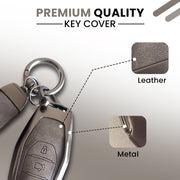 Mahindra XUV 500 Key Cover | Metal Leather | 3 Button Smart Key