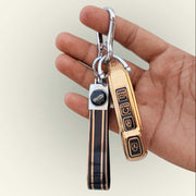 TPU Key Cover with Belt for Kia Seltos, Sonet 2023 | Push Start 4 Button Side Key