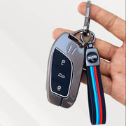 Metal Silicone Key Cover (Belt) for MG ZS EV, Astor | 3 Button Smart Key