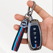 Metal Silicone Key Cover (Belt) for New Verna (2023) | 4 Button Smart Key