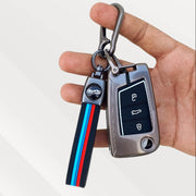 Metal Silicone Key Cover (Belt) for Skoda/Volkswagen Kushaq, kylaq, Octavia, Kodiaq, Superb, Slavia, Passat, Virtus, T Roc | 3 Button Flip Key