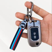 Metal Silicone Key Cover with Belt for City, WR-V | 2 Button Flip Key
