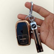 TPU Car Key Cover For Toyota Fortuner, Hilux, Innova Crysta, Legender, Innova HyCross, Land Cruiser | 2 Button Type M1 Push Start Smart Key