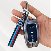 Metal Silicone Key Cover (Belt) for Toyota Fortuner, Hilux, Innova Crysta, Legender, Innova HyCross, Land Cruiser | 3 Button Type M1 Push Start Smart Key