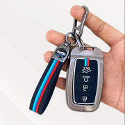 Metal Silicone Key Cover (Belt) for Kia Seltos, Sonet, Carens | Push Start Key