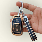 TPU Key Cover for Grand i10 NIOS Asta, Venue, i20, Aura, Creta, Elantra | 3 Button Smart Key