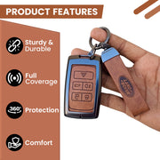 Metal Leather key cover for Land Rover Compatibility Range Rover, Jaguar