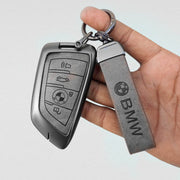 METAL LEATHER KEY COVER FOR BMW GT – SERIES | X SERIES | 5 SERIES | M – SERIES | 3 SERIES |7 SERIES OF 4 BUTTON CAR KEY COVER