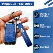 Metal Leather key cover for Land Rover Compatibility Range Rover, Jaguar