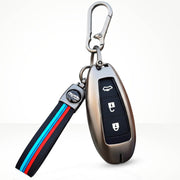 Metal Silicone Key Cover (Belt) for for Suzuki Baleno, Ciaz, Vitara, Brezza, S Cross, Swift, Ignis, XL6, Fronx, Jimny, Grand Vitara | 3 Button Smart Key