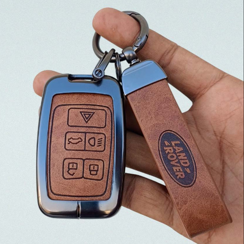 Metal Leather key cover for Land Rover Compatibility Range Rover, Jaguar