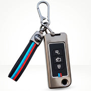 Metal Silicone Key Cover (Belt) for Mahindra XUV 500 | 3 Button Flip Key