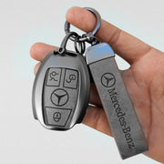 Metal Leather key cover for Mercedes Benz Compatibility: GL Series | S - Class | C - Class | M - Class | 3 Button Smart Key