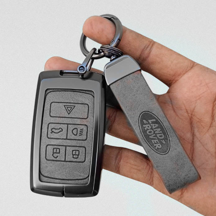 Metal Leather key cover for Land Rover Compatibility Range Rover, Jagu ...