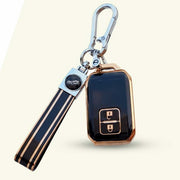TPU Key Cover with Belt for Suzuki Baleno, Swift, Ertiga, XL6, DZire, Fronx, Scross, Celerio, Ciaz, Brezza, Grand Vitara, Jimny, Ignis | 2 Button Smart Key