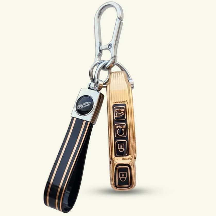 TPU Key Cover with Belt for Kia Seltos, Sonet 2023 | Push Start 4 Button Side Key