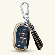 TPU Car Key Cover Compatible With Creta, Venue, Aura, i20,Grand i10 Nios, Xcent | 3 Button Flip Key