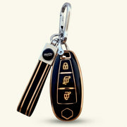 TPU Key Cover for Suzuki Baleno, Ciaz, Vitara, Brezza, S Cross, Swift, Ignis, XL6, Fronx, Jimny, Grand Vitara | 3 Button Smart Key