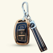 TPU Key Cover for Grand i10 NIOS Asta, Venue, i20, Aura, Creta, Elantra | 3 Button Smart Key