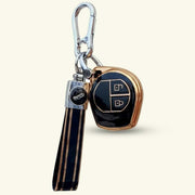 TPU Key Cover with Belt Suzuki Swift, Dzire, Ertiga, Baleno, Celerio, WagonR, Ritz, Brezza, Scross, Alto, Fronx, XL6, Ciaz, Grand Vitara, Jimny, Alto K10, S Presso, Ignis |for Toyoto Rumion, Hyryder, Urben Cruiser, Galanza | 2 Button Key
