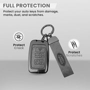 Metal Leather key cover for Land Rover Compatibility Range Rover, Jaguar
