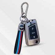 Metal Silicone Key Cover (Belt) for Skoda/Volkswagen Kushaq, kylaq, Octavia, Kodiaq, Superb, Slavia, Passat, Virtus, T Roc | 3 Button Flip Key