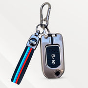 Metal Silicone Key Cover with Belt for City, WR-V | 2 Button Flip Key