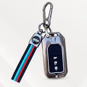 Metal Silicone Key Cover with Belt for Accord, Amaze, Jazz, CR-V, WR-V | 3 Button Smart Key