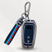 Metal Silicone Key Cover (Belt) for Toyota Fortuner, Hilux, Innova Crysta, Legender, Innova HyCross, Land Cruiser | 2 Button Type M1 Push Start Smart Key