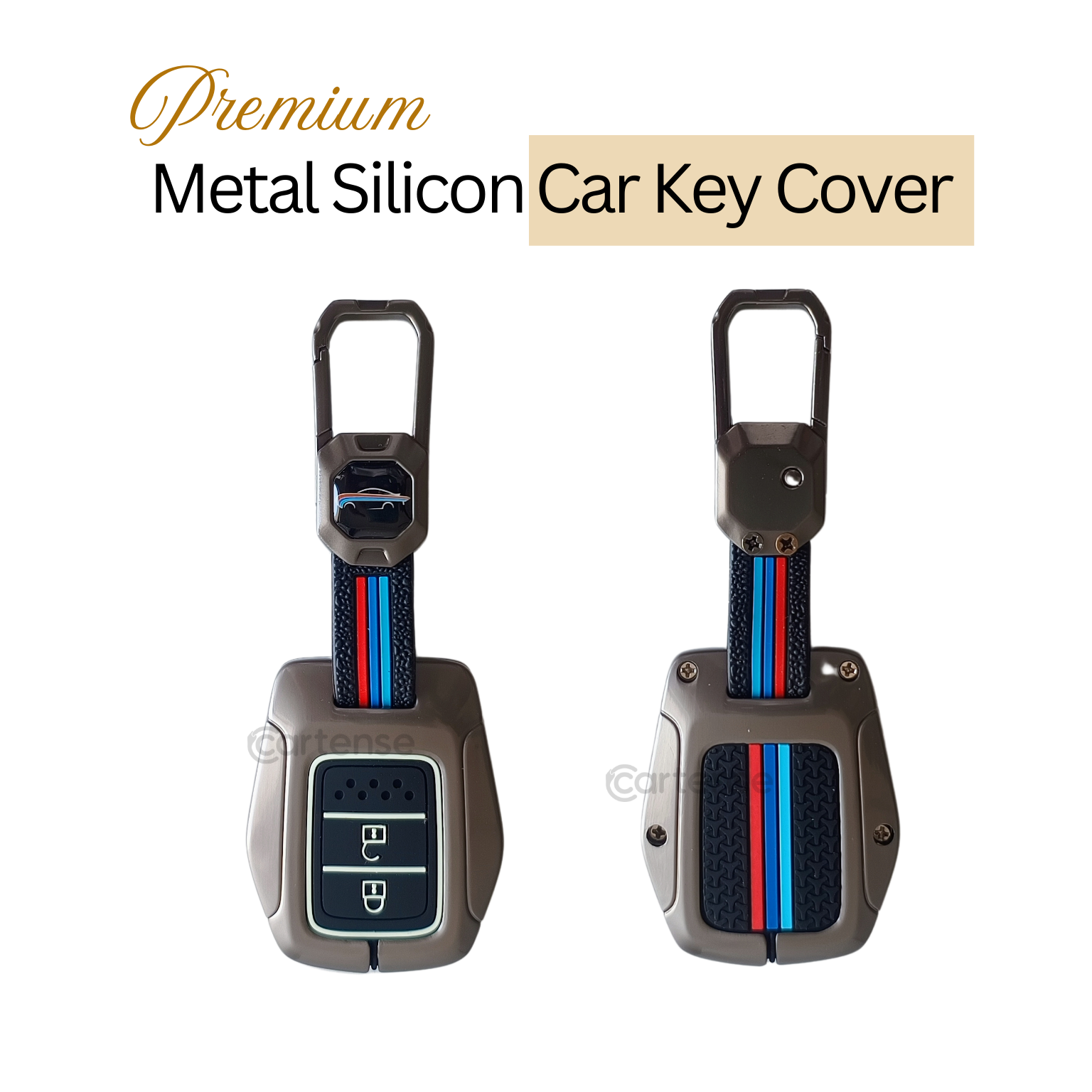 Metal Silicon Car Key Cover Compatible with Honda IV-TEC City, Jazz,  WR-V, Amaze 2014 + | 2 Button